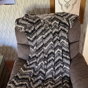 Black & White Chevron Knit Dress